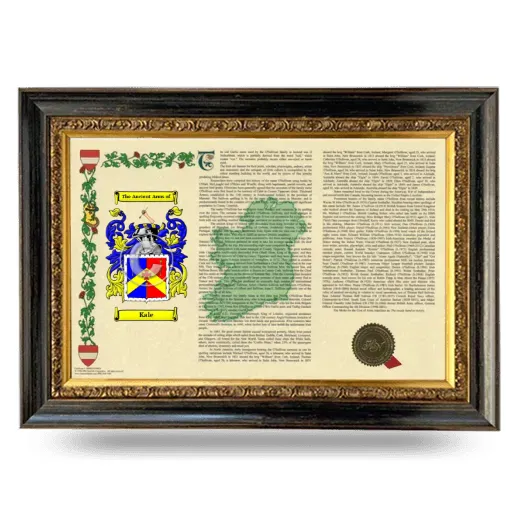 Kale Armorial Landscape Framed - Heirloom