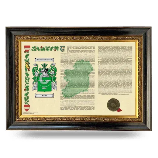 Kane Armorial Landscape Framed - Heirloom