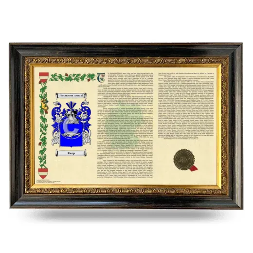 Karp Armorial Landscape Framed - Heirloom
