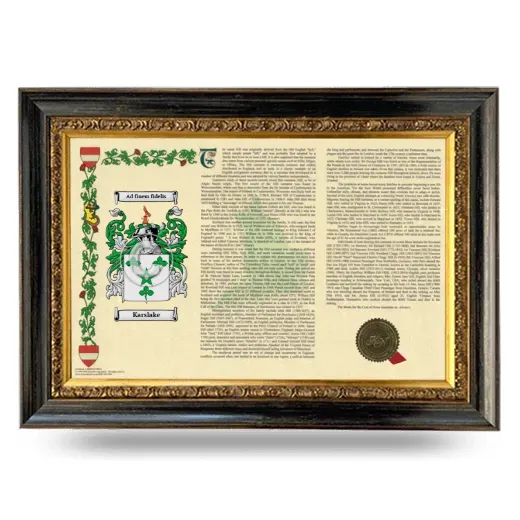 Karslake Armorial Landscape Framed - Heirloom