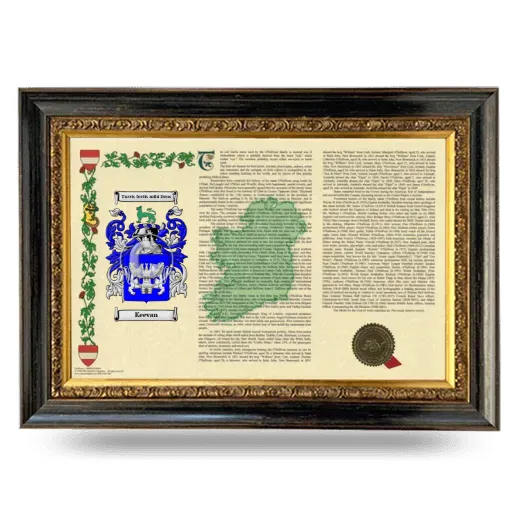 Keevan Armorial Landscape Framed - Heirloom