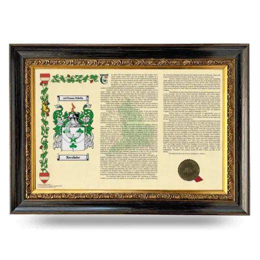 Kerslake Armorial Landscape Framed - Heirloom