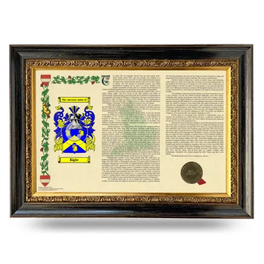 Kight Armorial Landscape Framed - Heirloom