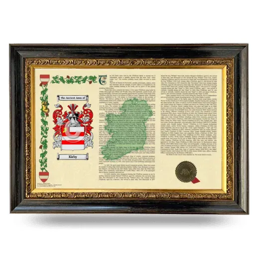 Kirby Armorial Landscape Framed - Heirloom