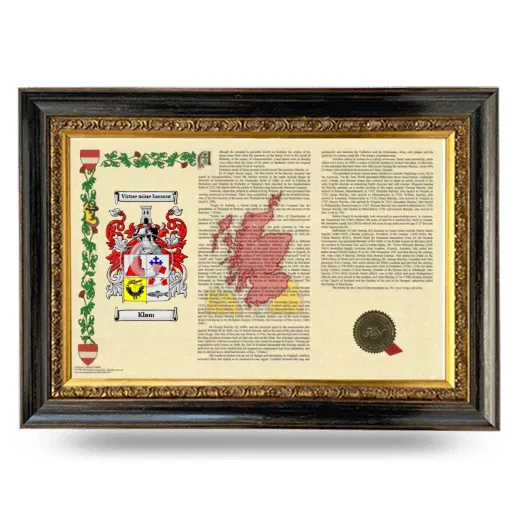 Klam Armorial Landscape Framed - Heirloom