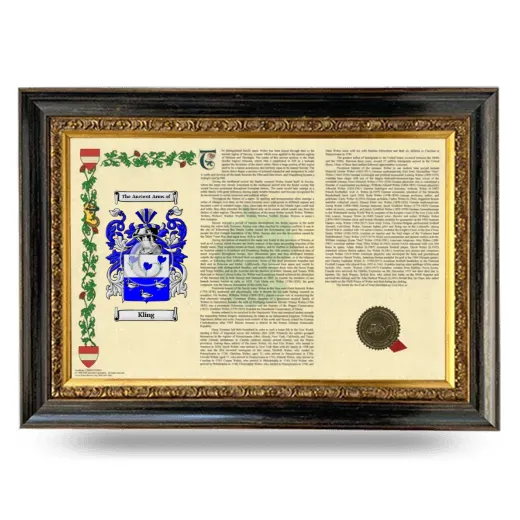 Kling Armorial Landscape Framed - Heirloom