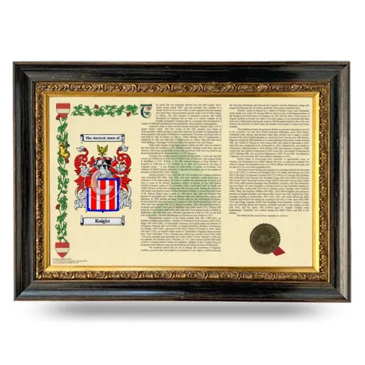 Knight Armorial Landscape Framed - Heirloom