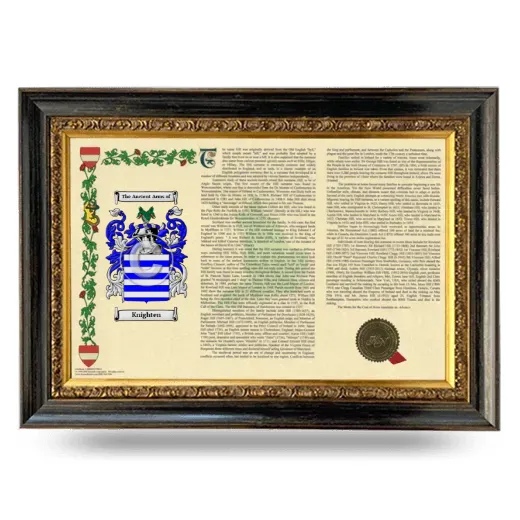 Knighten Armorial Landscape Framed - Heirloom
