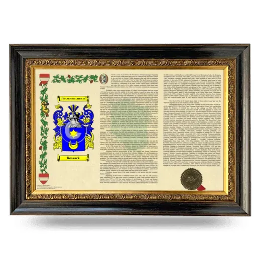 Kossack Armorial Landscape Framed - Heirloom