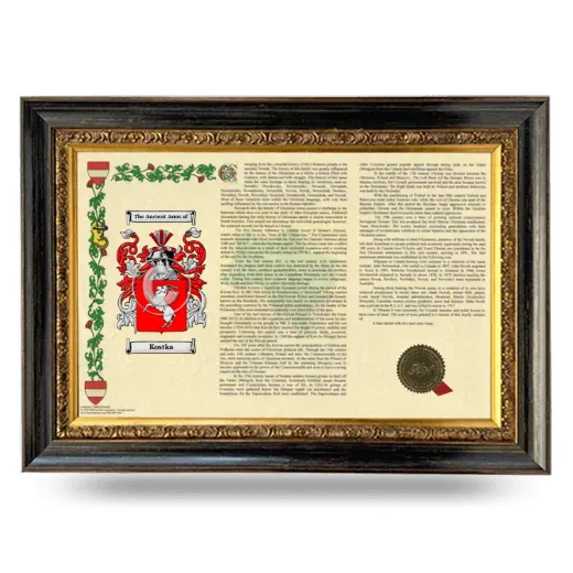 Kostka Armorial Landscape Framed - Heirloom