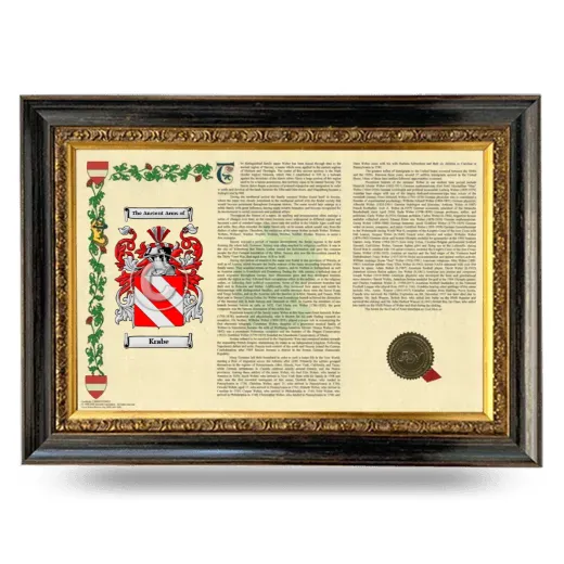 Krabe Armorial Landscape Framed - Heirloom
