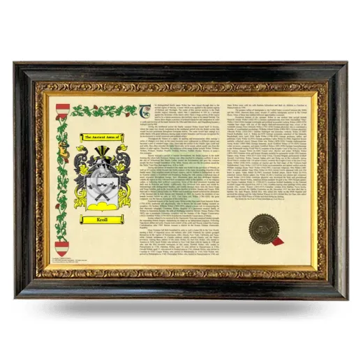 Kroll Armorial Landscape Framed - Heirloom