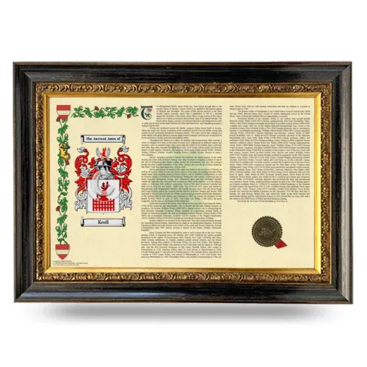 Kroll Armorial Landscape Framed - Heirloom
