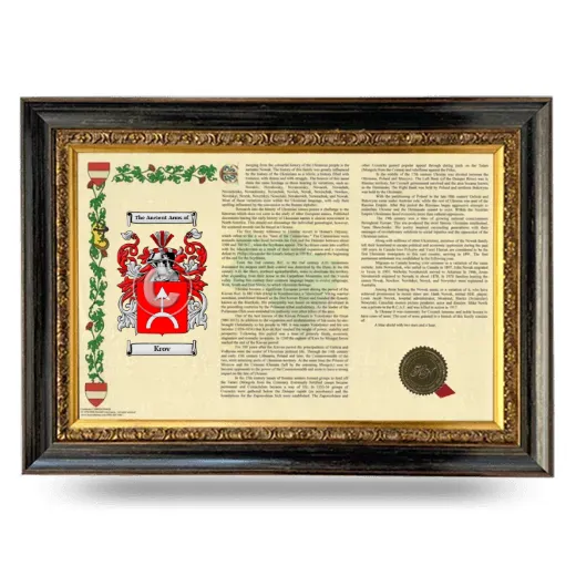 Krov Armorial Landscape Framed - Heirloom