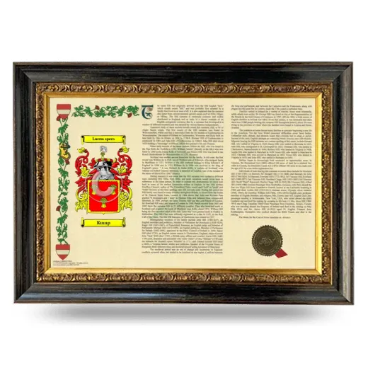Kump Armorial Landscape Framed - Heirloom