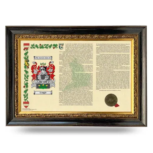 L'engle Armorial Landscape Framed - Heirloom