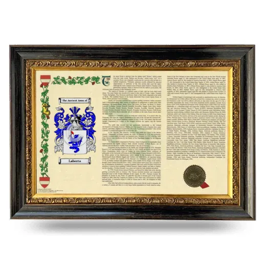 Laberta Armorial Landscape Framed - Heirloom