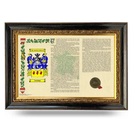 Lacamp Armorial Landscape Framed - Heirloom