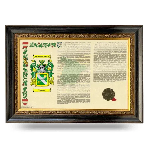 Laguno Armorial Landscape Framed - Heirloom