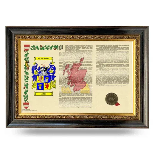Lahiff Armorial Landscape Framed - Heirloom
