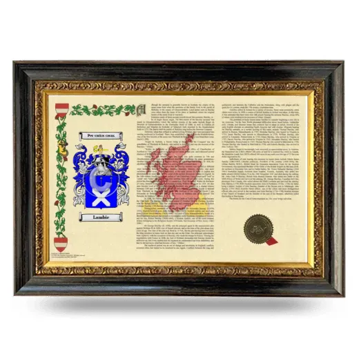Lambie Armorial Landscape Framed - Heirloom