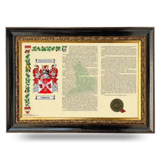 Lameson Armorial Landscape Framed - Heirloom