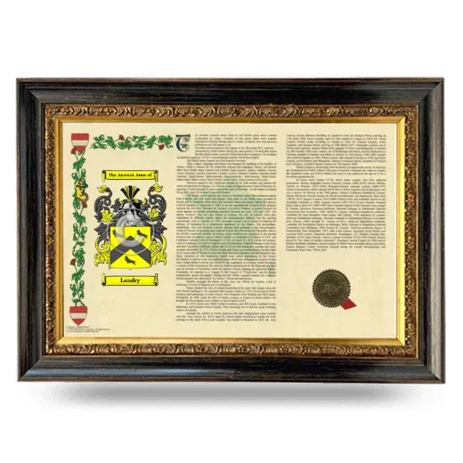 Landry Armorial Landscape Framed - Heirloom