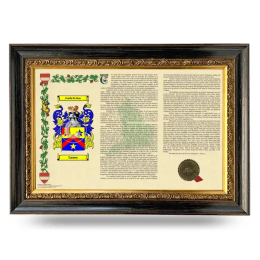 Laney Armorial Landscape Framed - Heirloom