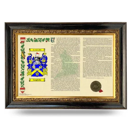Langholm Armorial Landscape Framed - Heirloom