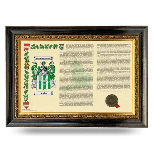 Langley Armorial Landscape Framed - Heirloom