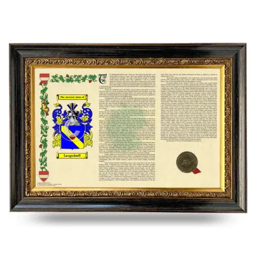 Langsdorff Armorial Landscape Framed - Heirloom