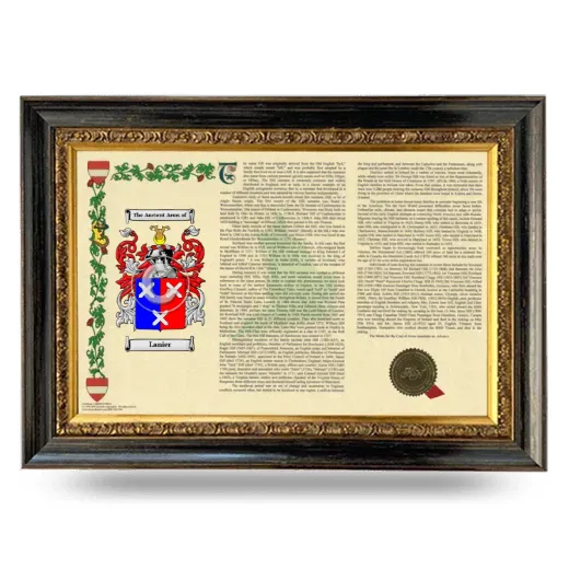 Lanier Armorial Landscape Framed - Heirloom