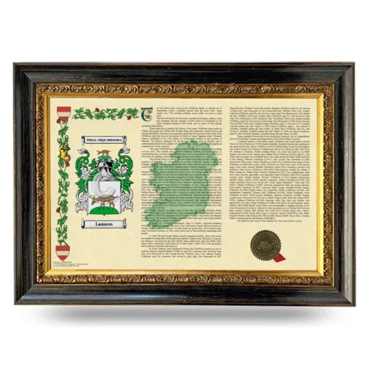 Lannon Armorial Landscape Framed - Heirloom