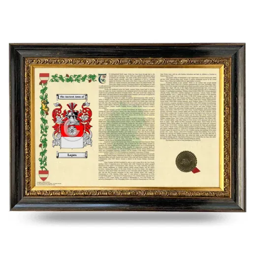 Lapes Armorial Landscape Framed - Heirloom