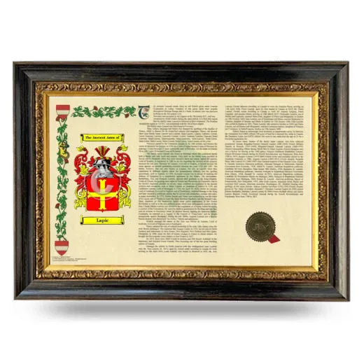 Lapic Armorial Landscape Framed - Heirloom