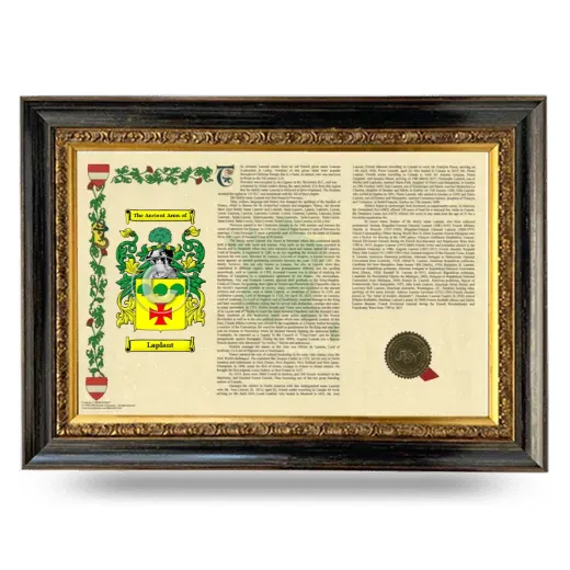 Laplant Armorial Landscape Framed - Heirloom