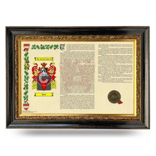 Lars Armorial Landscape Framed - Heirloom