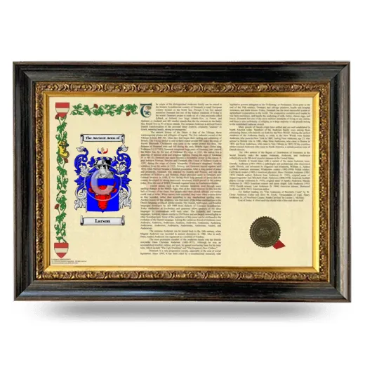 Larson Armorial Landscape Framed - Heirloom