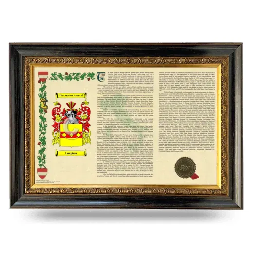 Laspina Armorial Landscape Framed - Heirloom