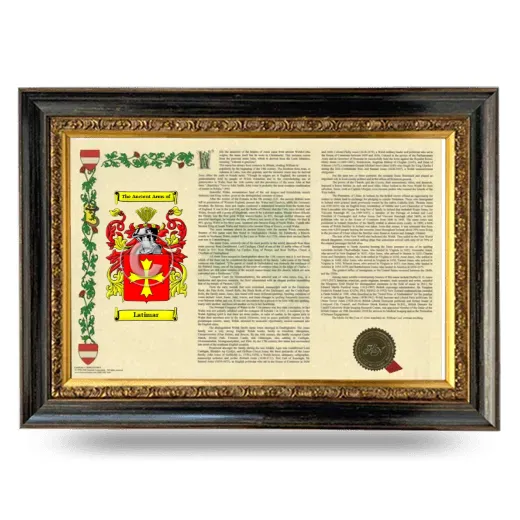 Latimar Armorial Landscape Framed - Heirloom