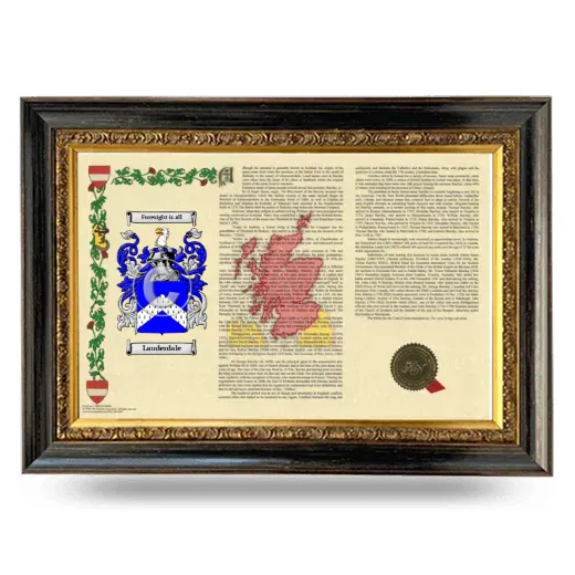 Lauderdale Armorial Landscape Framed - Heirloom