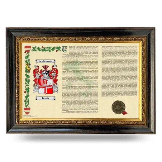 Lavalle Armorial Landscape Framed - Heirloom