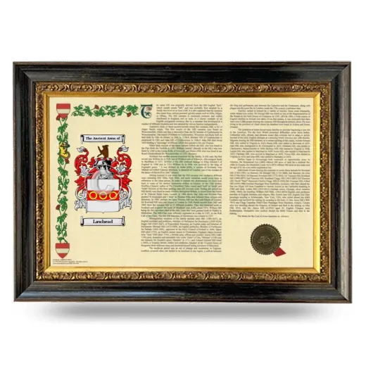 Lawhead Armorial Landscape Framed - Heirloom