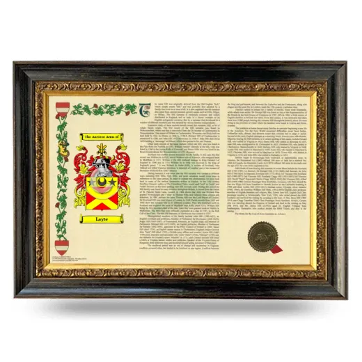 Layte Armorial Landscape Framed - Heirloom