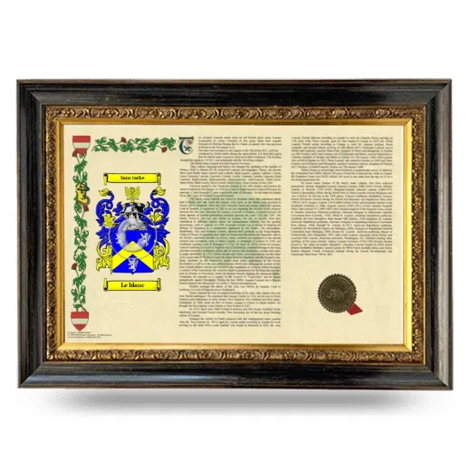Le blanc Armorial Landscape Framed - Heirloom