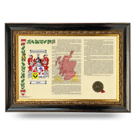 Lean Armorial Landscape Framed - Heirloom