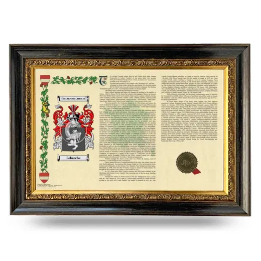 Lebreche Armorial Landscape Framed - Heirloom