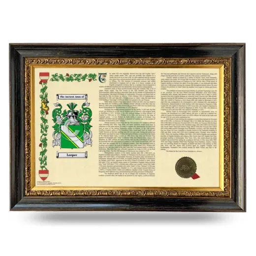 Leeper Armorial Landscape Framed - Heirloom