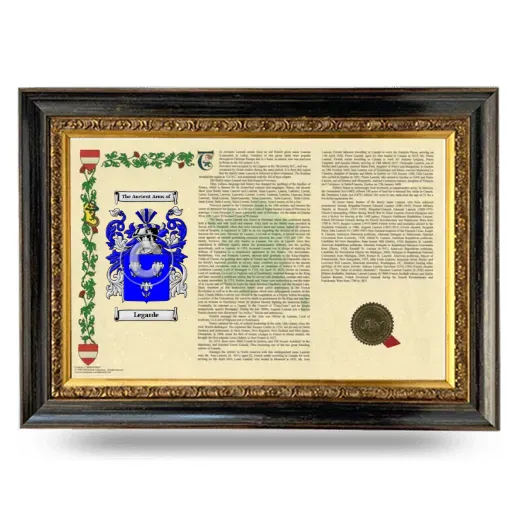 Legarde Armorial Landscape Framed - Heirloom
