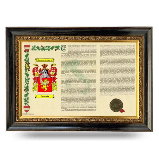 Lenardo Armorial Landscape Framed - Heirloom
